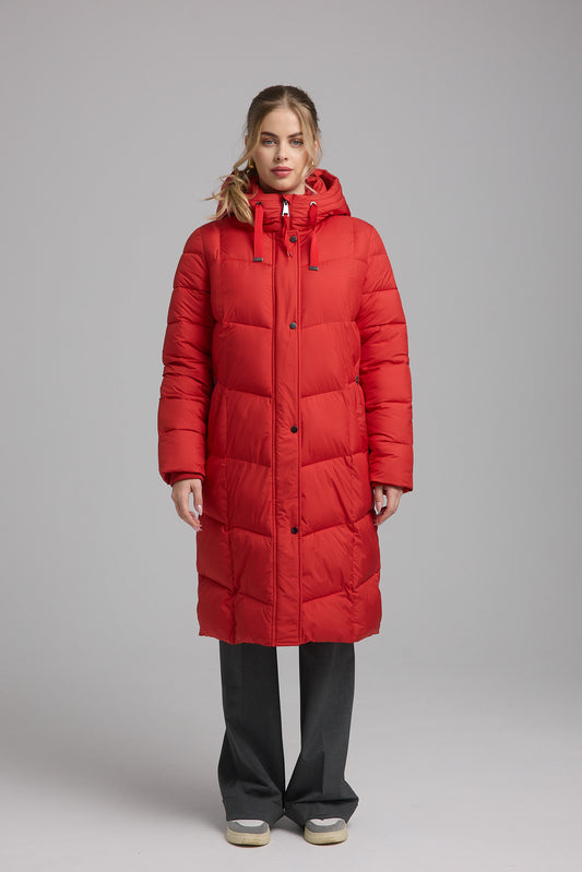 Damen Steppmantel rot