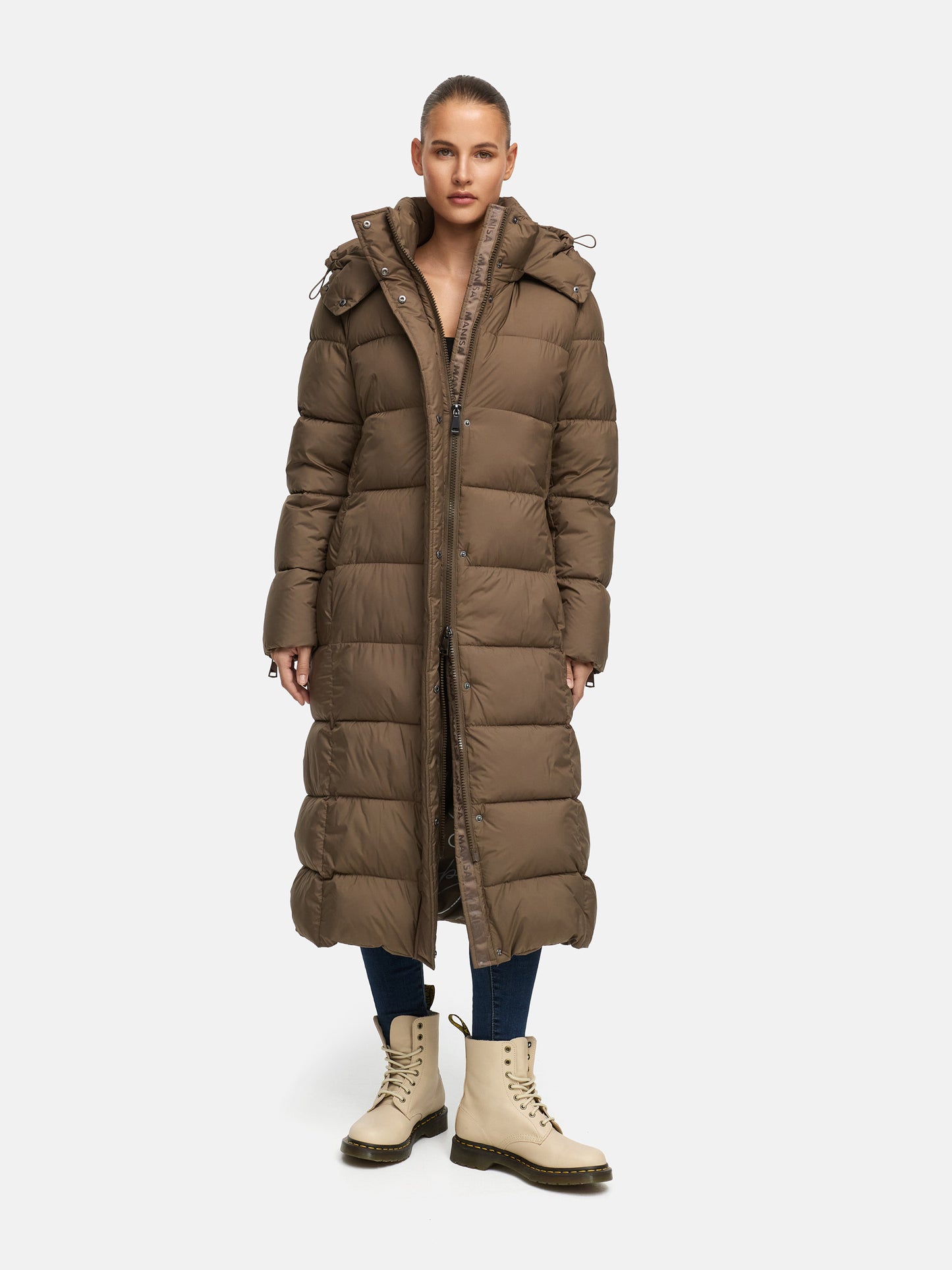 Damen Steppmantel braun