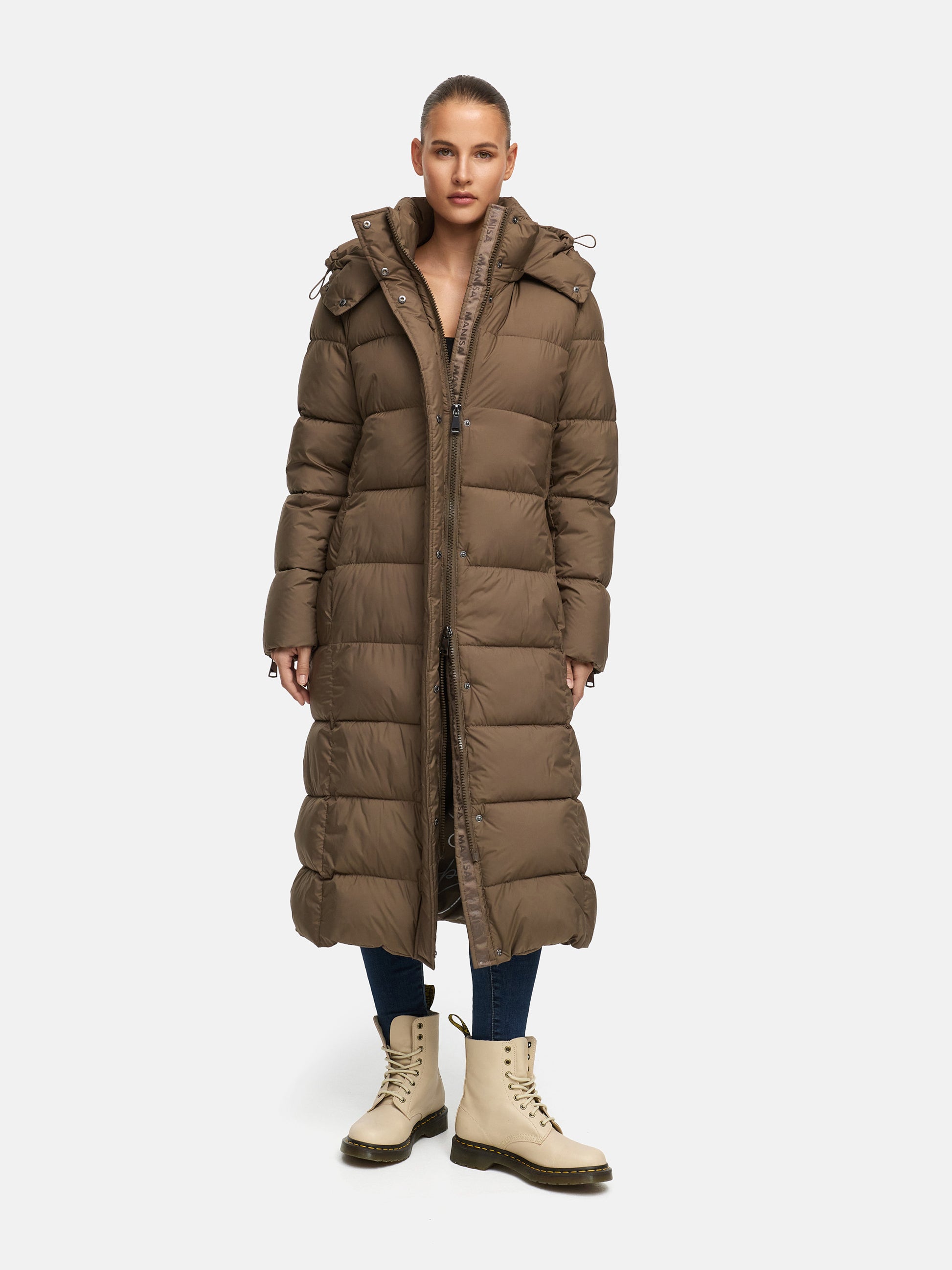 Damen Steppmantel braun