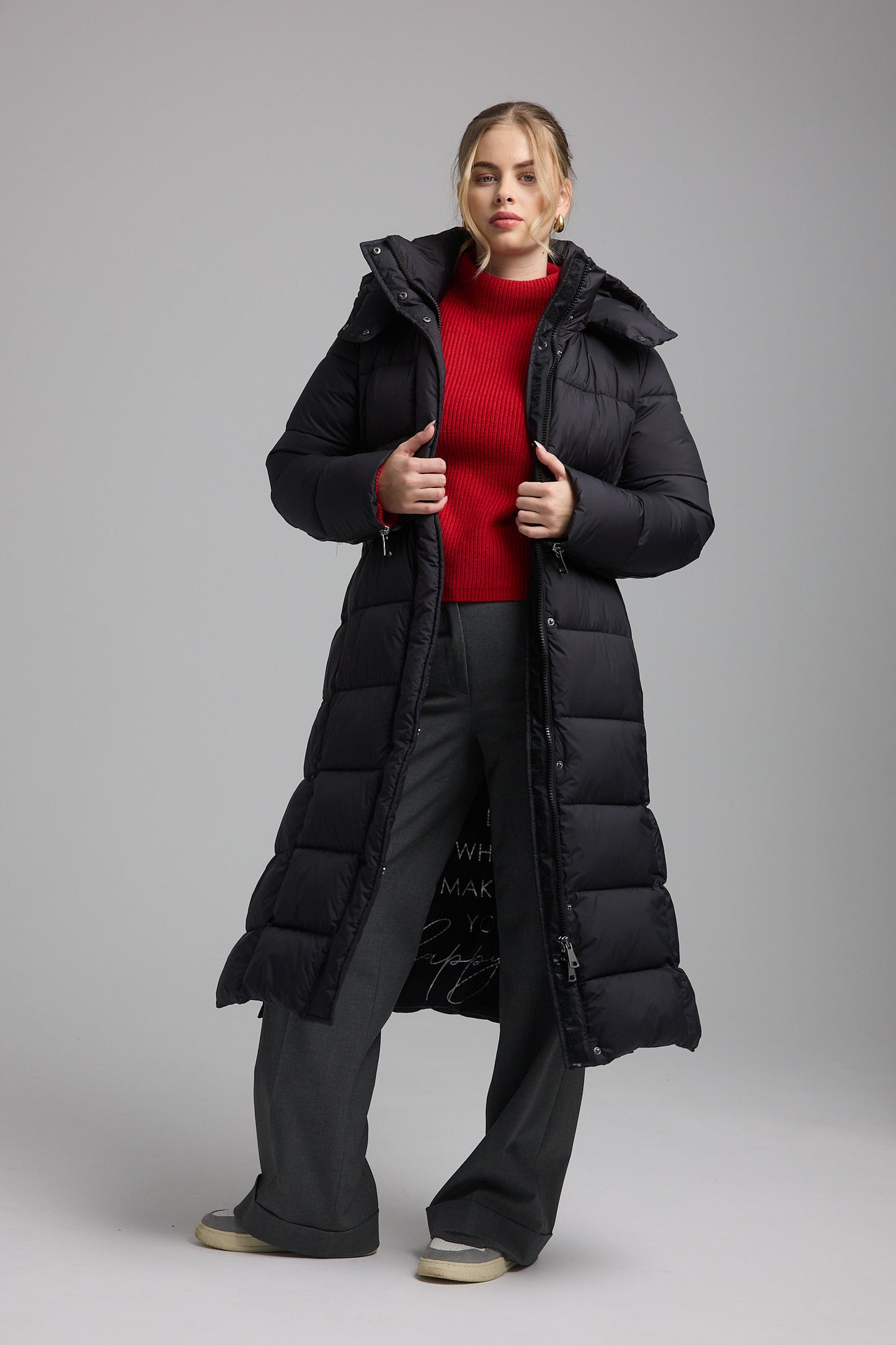 Damen Steppmantel schwarz