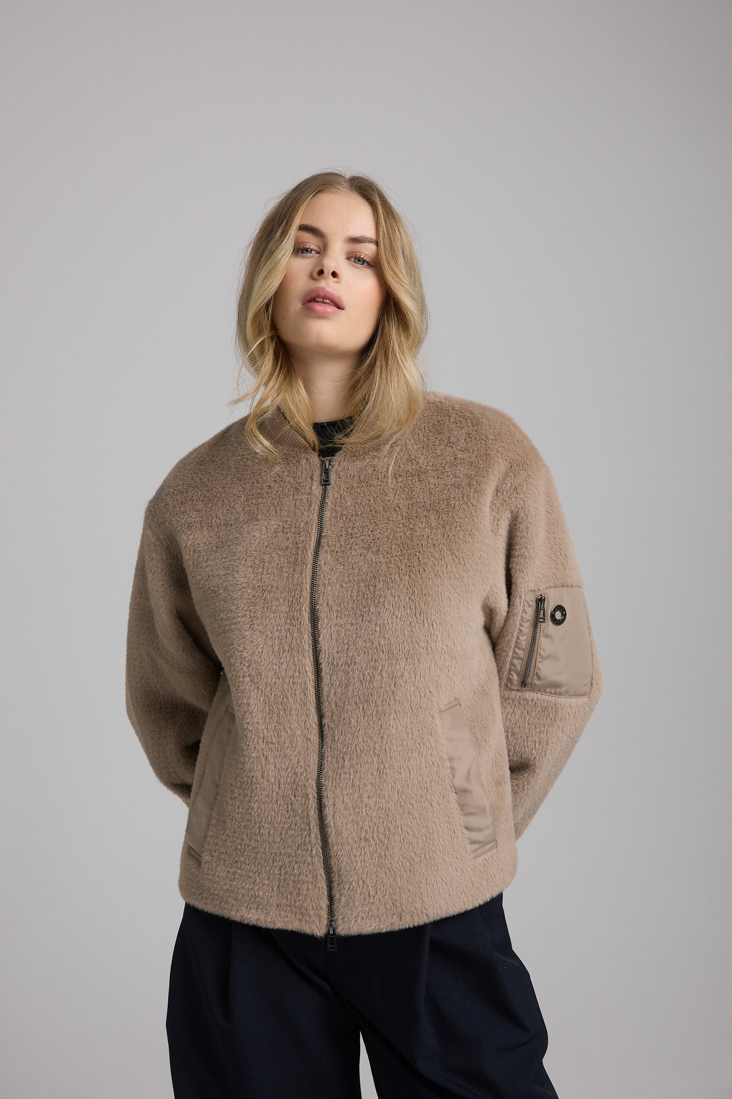 damen Fakefurblouson