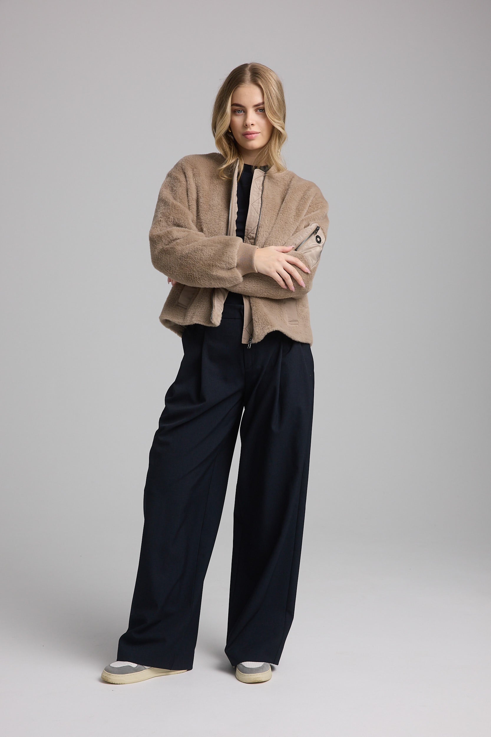 damen Fakefurblouson