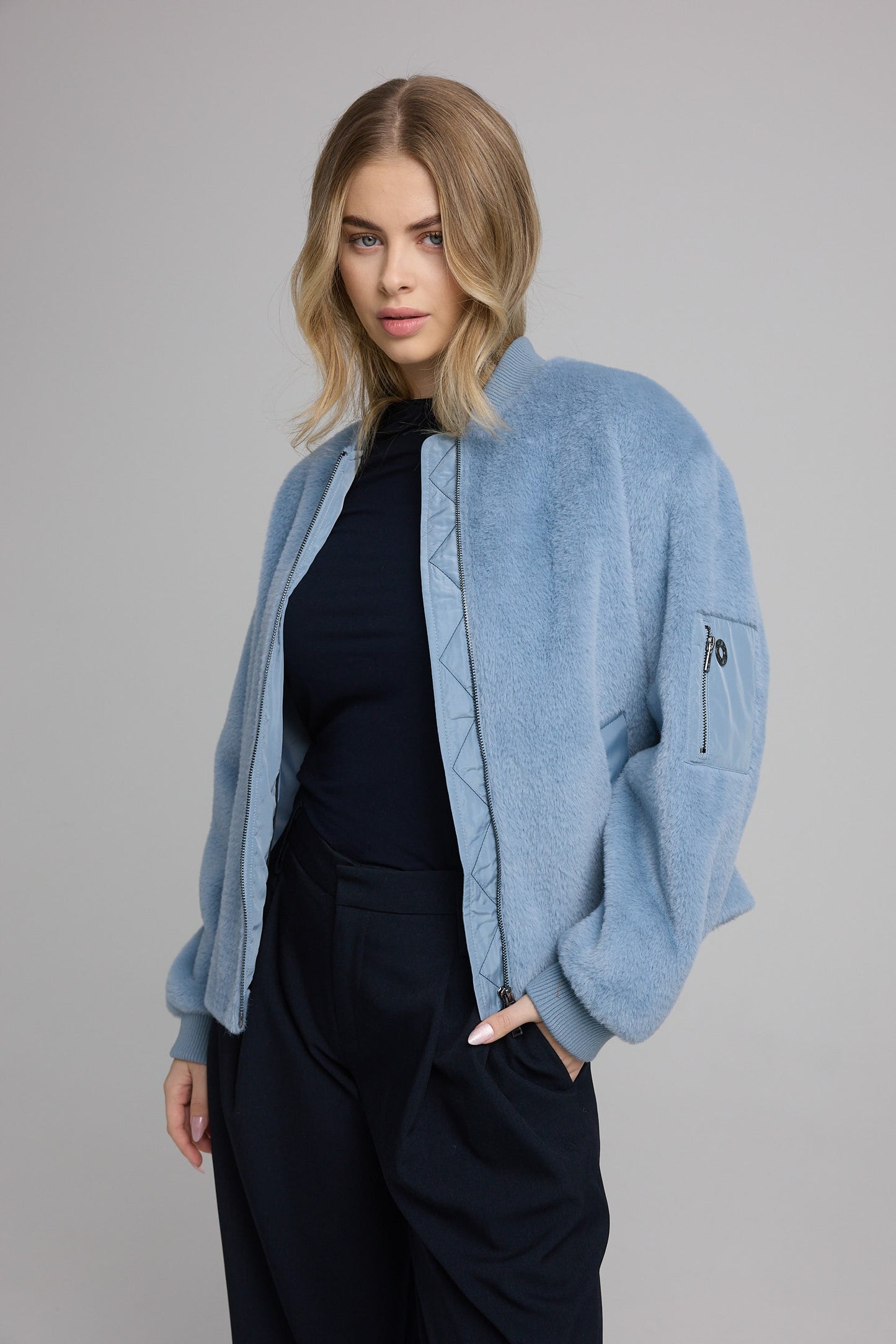 damen Fakefurblouson